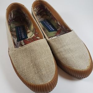 Womens Cole Haan Sporting Canvas Slip On Loafers